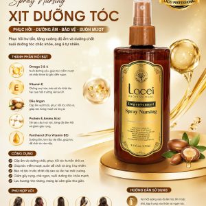 Xịt Dưỡng Tóc Lacei Improvement Spray Nursing 250ml – Phục Hồi Tóc Khô Xơ, Mềm Mượt