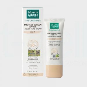 Kem Chống Nắng MartiDerm The Originals Proteos Screen SPF50+ Color Fluid Cream (Light) 40ml – Chống Nắng Hiệu Quả, Nâng Tông Tự Nhiên