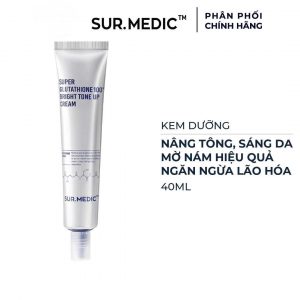 Kem dưỡng Trắng Da Nâng Tông Sur.Medic Super Glutathione 100 Bright Tone Up Cream 40ml