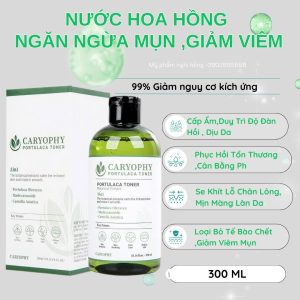 Nước Hoa Hồng Caryophy Portulaca Toner 300ml – Cân Bằng Da, Hỗ Trợ Giảm Mụn