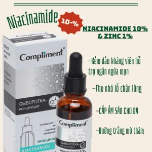 Serum Compliment Niacinamide 10% & ZinC 27ml – Kiềm dầu, giảm mụn, mờ thâm
