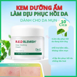 Kem Dưỡng Dr.G R.E.D Blemish Clear Soothing Cream 70ml -Làm Dịu – Phục Hồi Da Nhạy Cảm