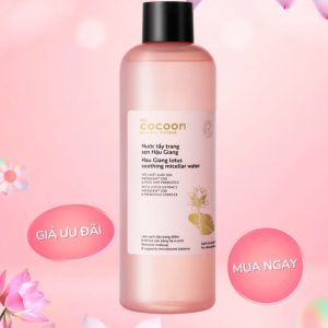 Nước Tẩy Trang Cocoon Sen Hậu Giang 500ml – Làm Sạch Dịu Nhẹ, Phục Hồi Da Nhạy Cảm