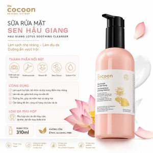 Sữa Rửa Mặt Sen Hậu Giang Cocoon – Làm Sạch Dịu Nhẹ, Dưỡng Ẩm Và Làm Dịu Da Nhạy Cảm 310ml